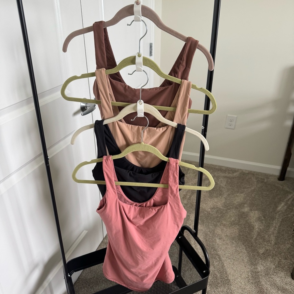 Natori Sleeveless Tops in Pink, Black, and Tan maternity